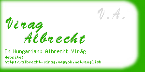 virag albrecht business card